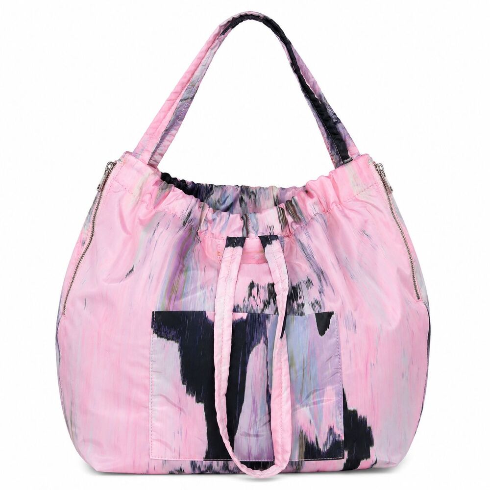 Vince Camuto Backpack Women's Large Pink Multi Nylon Drawstring Bag Light NWOT